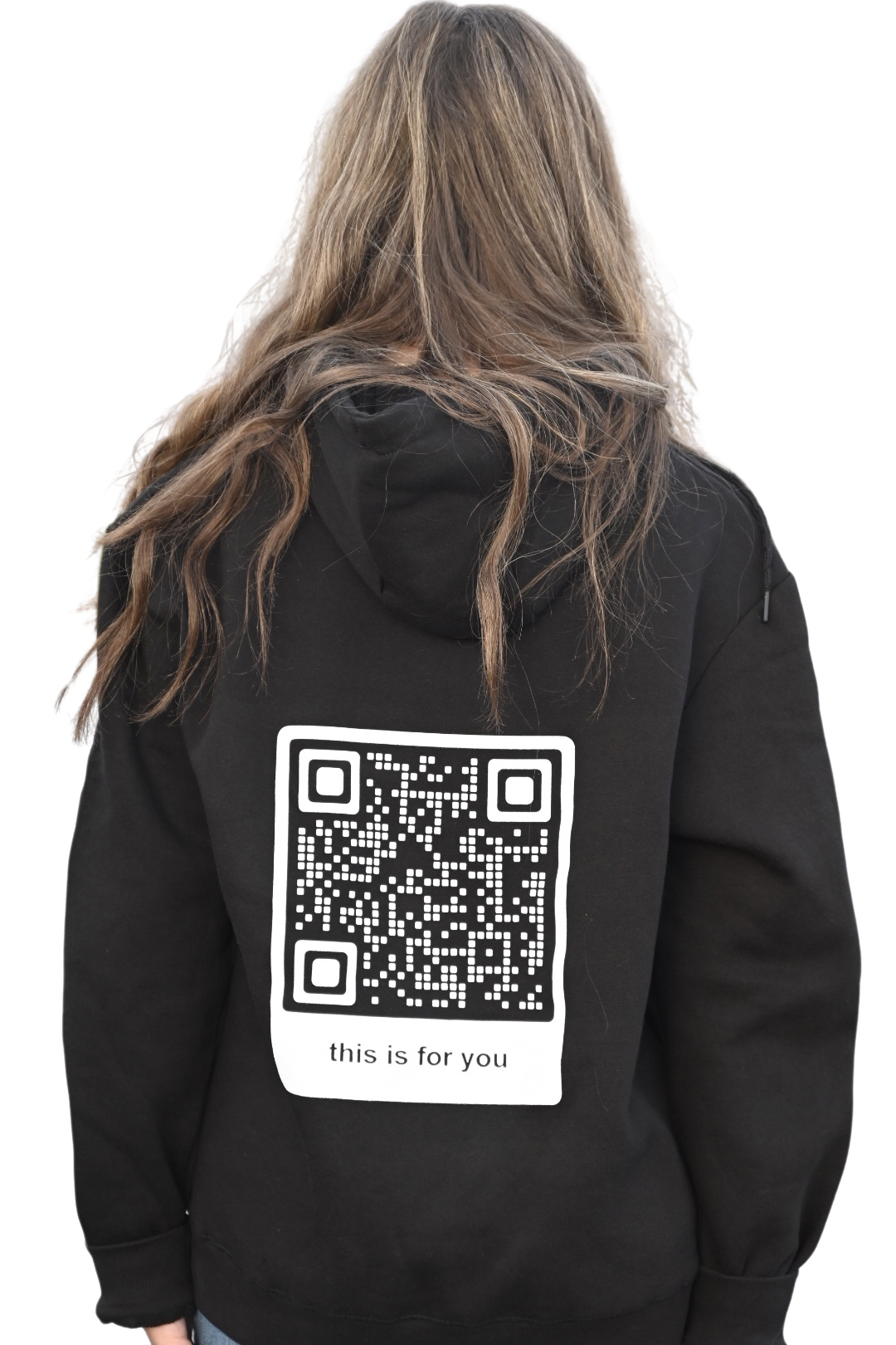 hey don't be a stranger QR hoodie