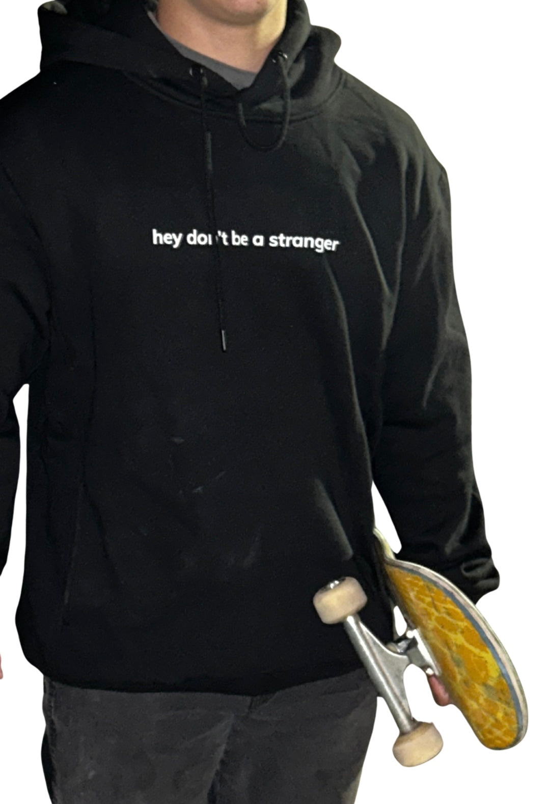 hey don't be a stranger QR hoodie