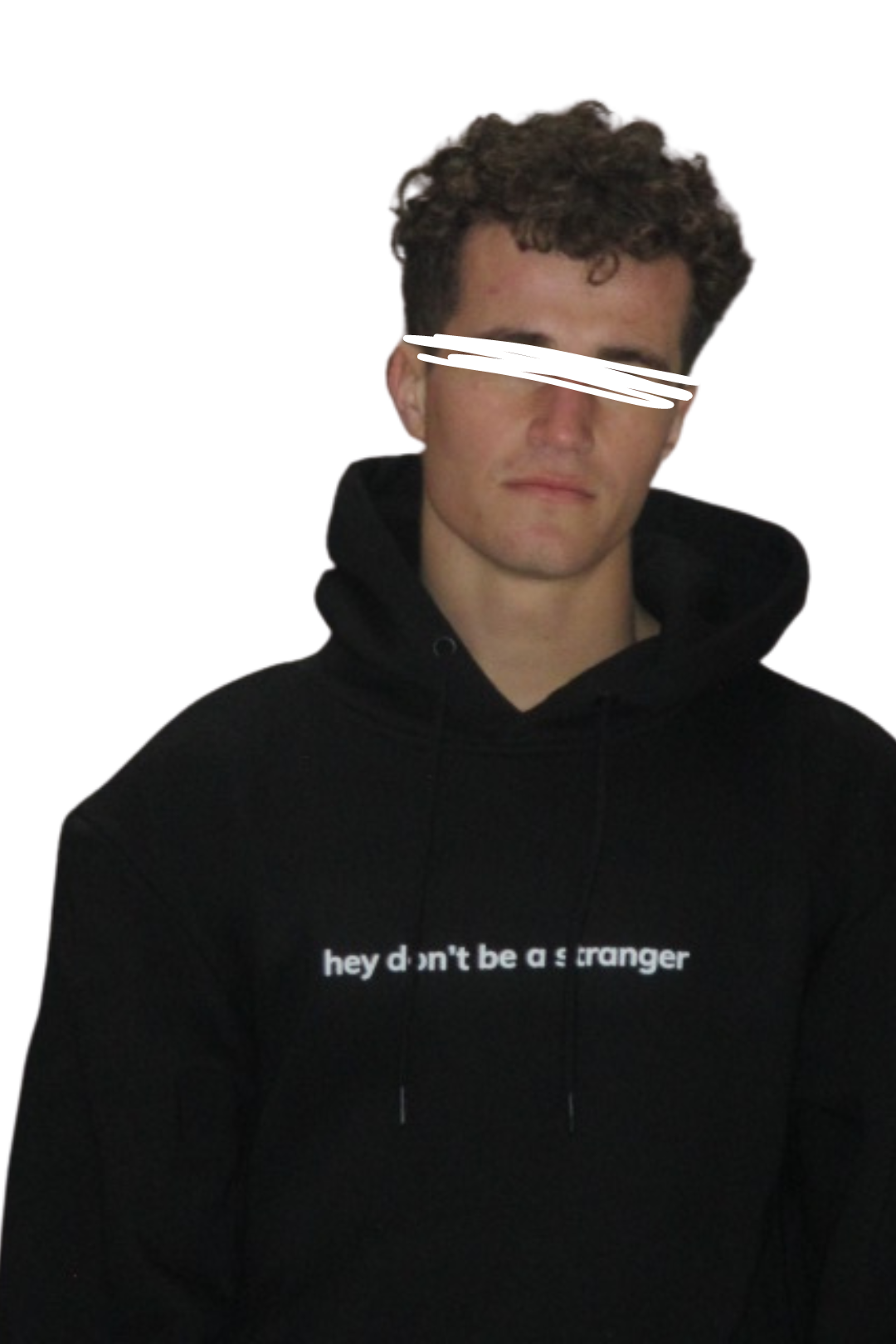 hey don't be a stranger QR hoodie