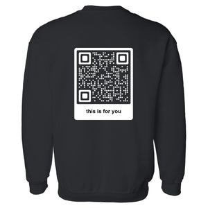 hey don't be a stranger QR crewneck